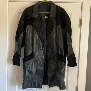 Vintage Leather Detailed Jacket